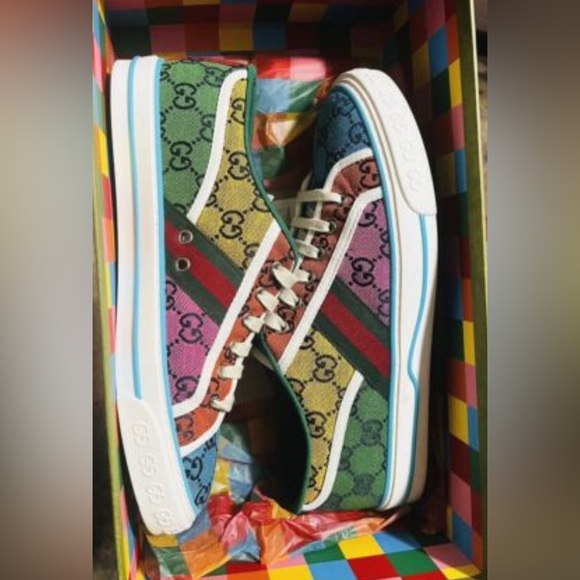 Gucci Tennis 1997 GG Multicolor Model 663657 2UZ60 4275 - Picture 3 of 4